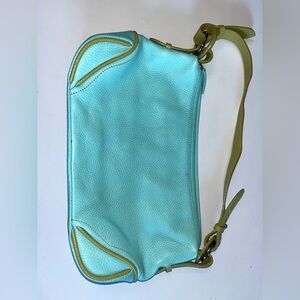 Coldwater Creek Aqua and Olive Shoulder Bag SKU - PB014